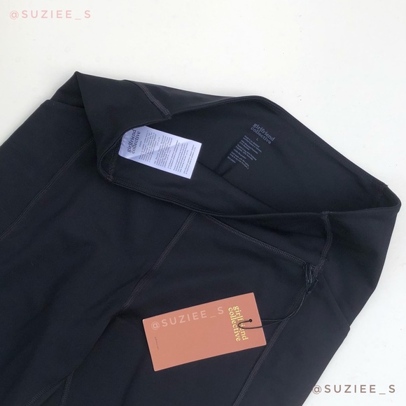 Girlfriend Collective Leggings Pocket High Rise Compressive 7/8 Black Large NWT - Picture 5 of 15